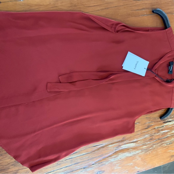 Brand new Theory Jazlina short sleeve blouse. Silk in a stunning red/rust colour - Picture 4 of 4